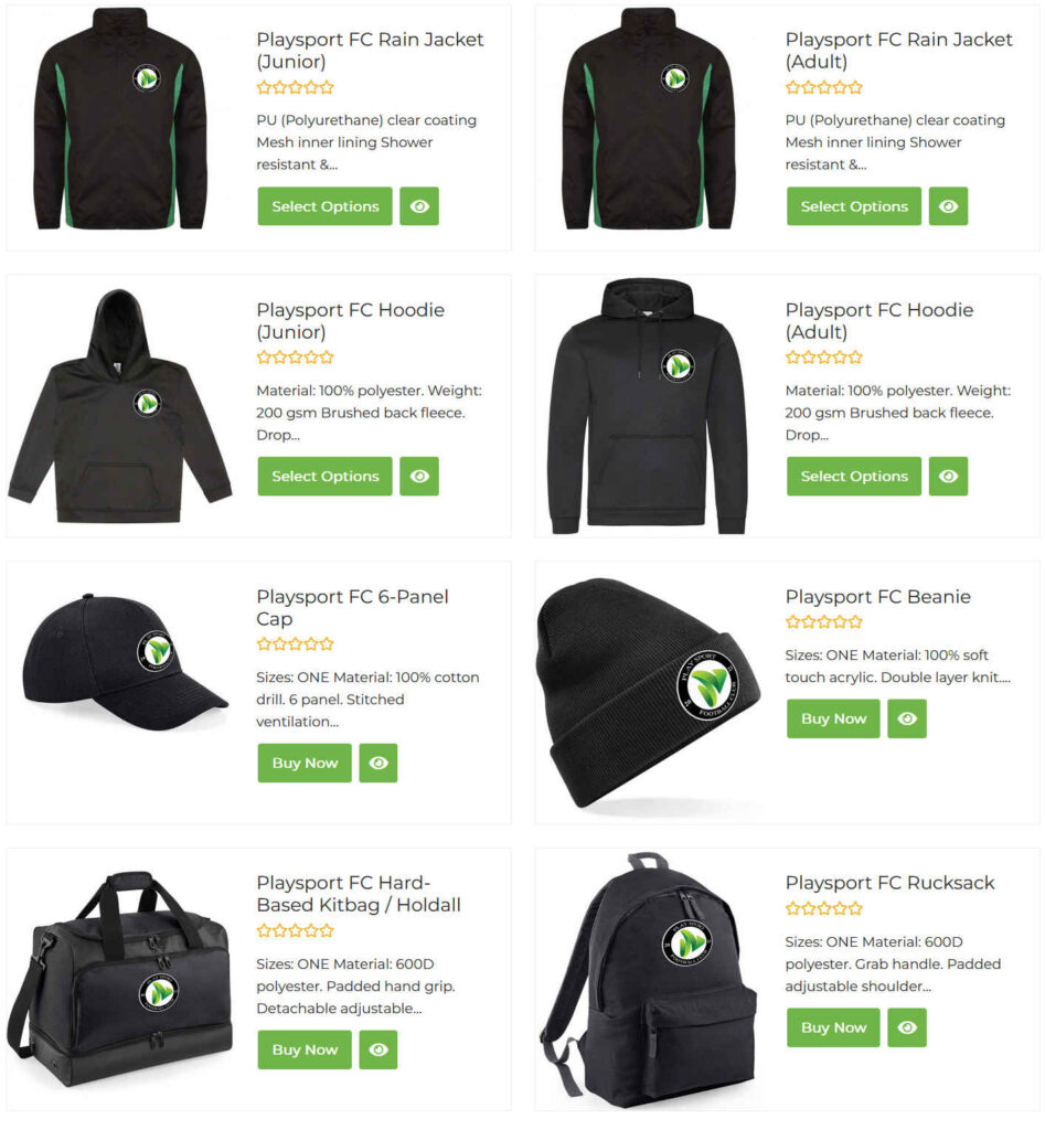 PlaySport FC Merchandise